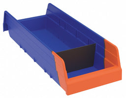 H8697 Shelf Bin Blue/Orange IndstrGrdPoly 4 in
