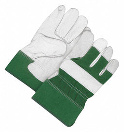 Leather Gloves Elastic Cuff L