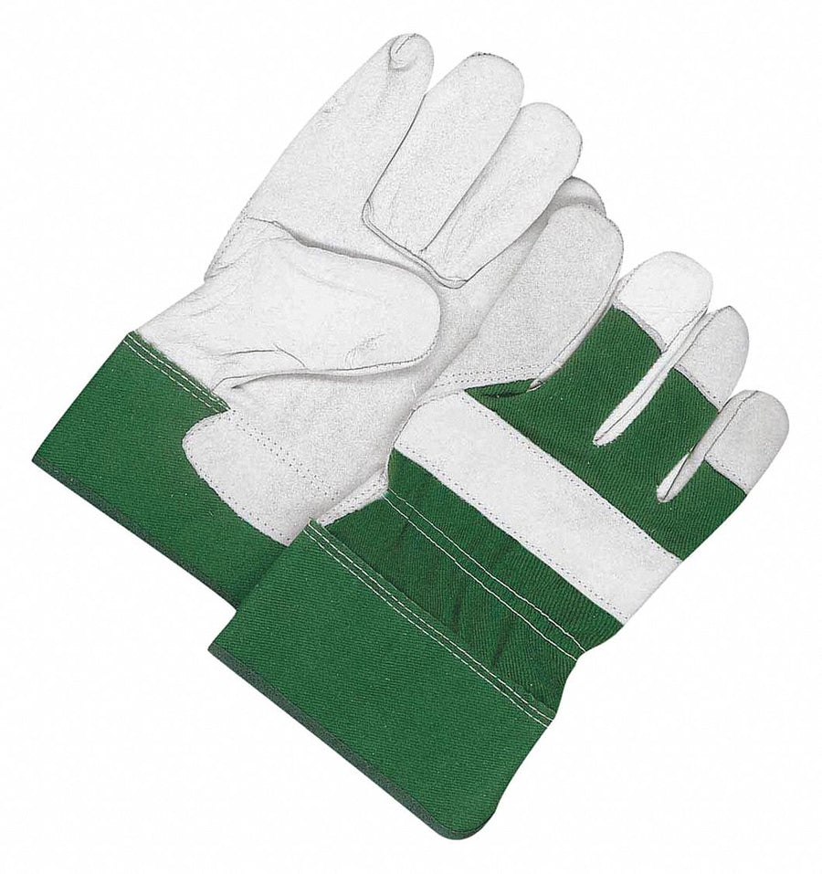 Leather Gloves Elastic Cuff L