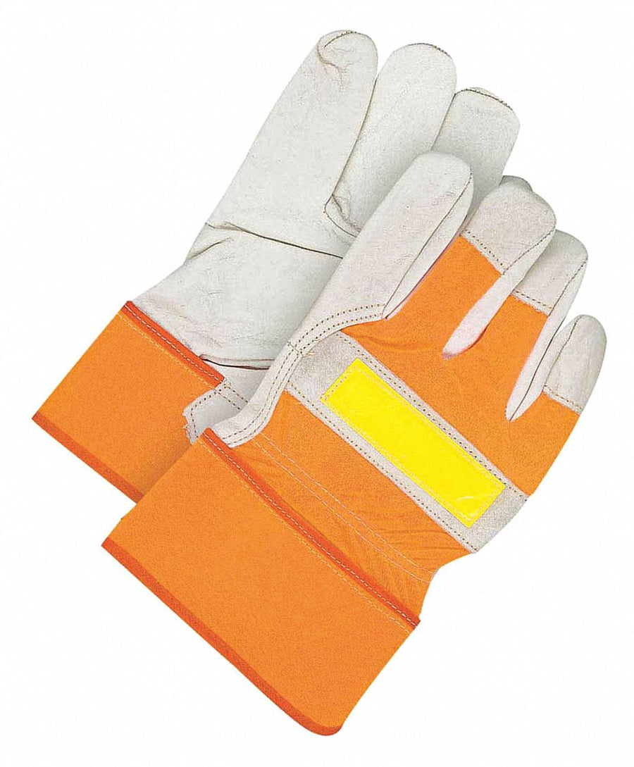 Leather Gloves Safety Cuff L