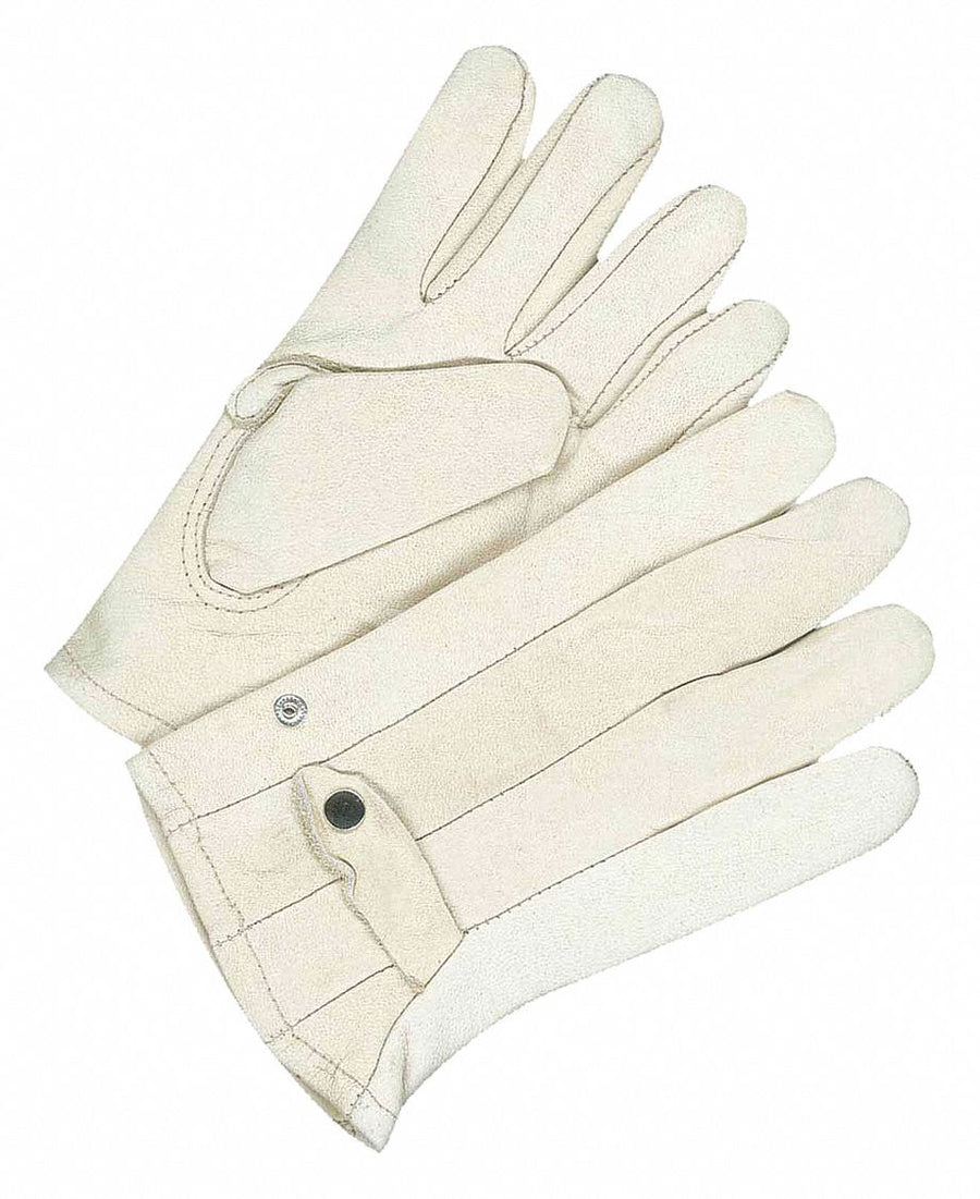 Leather Gloves Spandex Cuff M