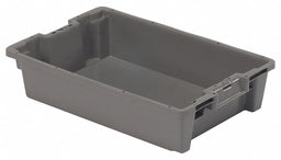 Stack and Nest Ctr Gray Solid Plastic