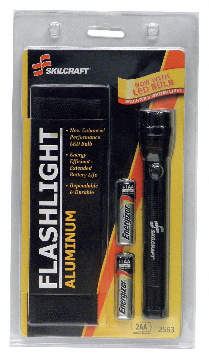 Handheld Flashlight Aluminum Silver 60lm