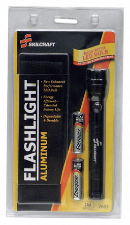 Handheld Flashlight Aluminum Silver 60lm