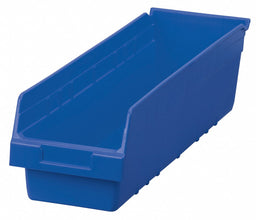 D5436 Shelf Bin Blue Plastic 6 in