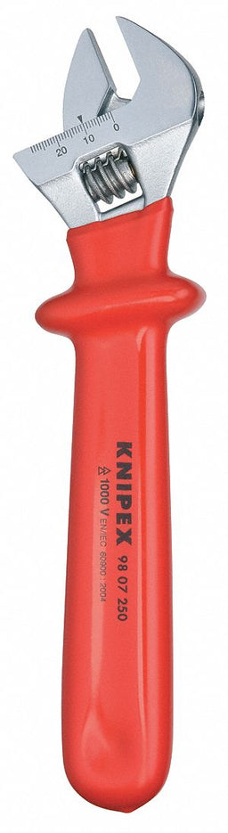 Adj. Wrench Plastic Dipped Chrome 10
