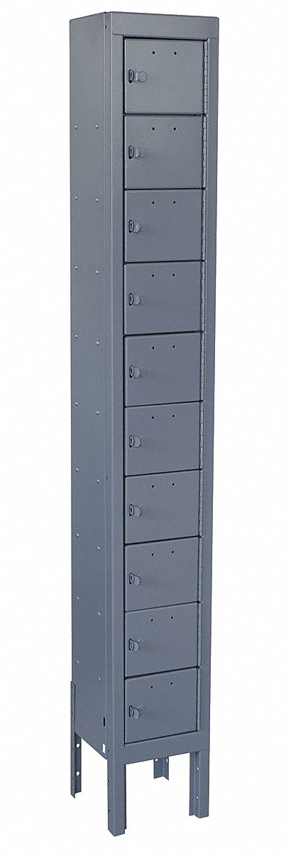 Locker 10x1Lckrs Gray 66.5 x9 x9