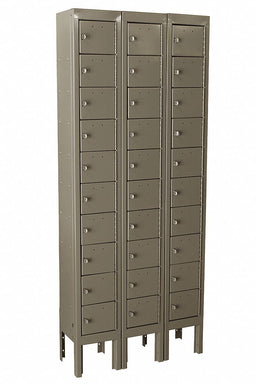 Locker 10x3Lckrs Tan 66.5 x27 x9