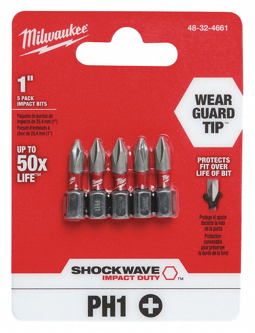 Insert Bit 1/4 Phillips #1 1 PK5