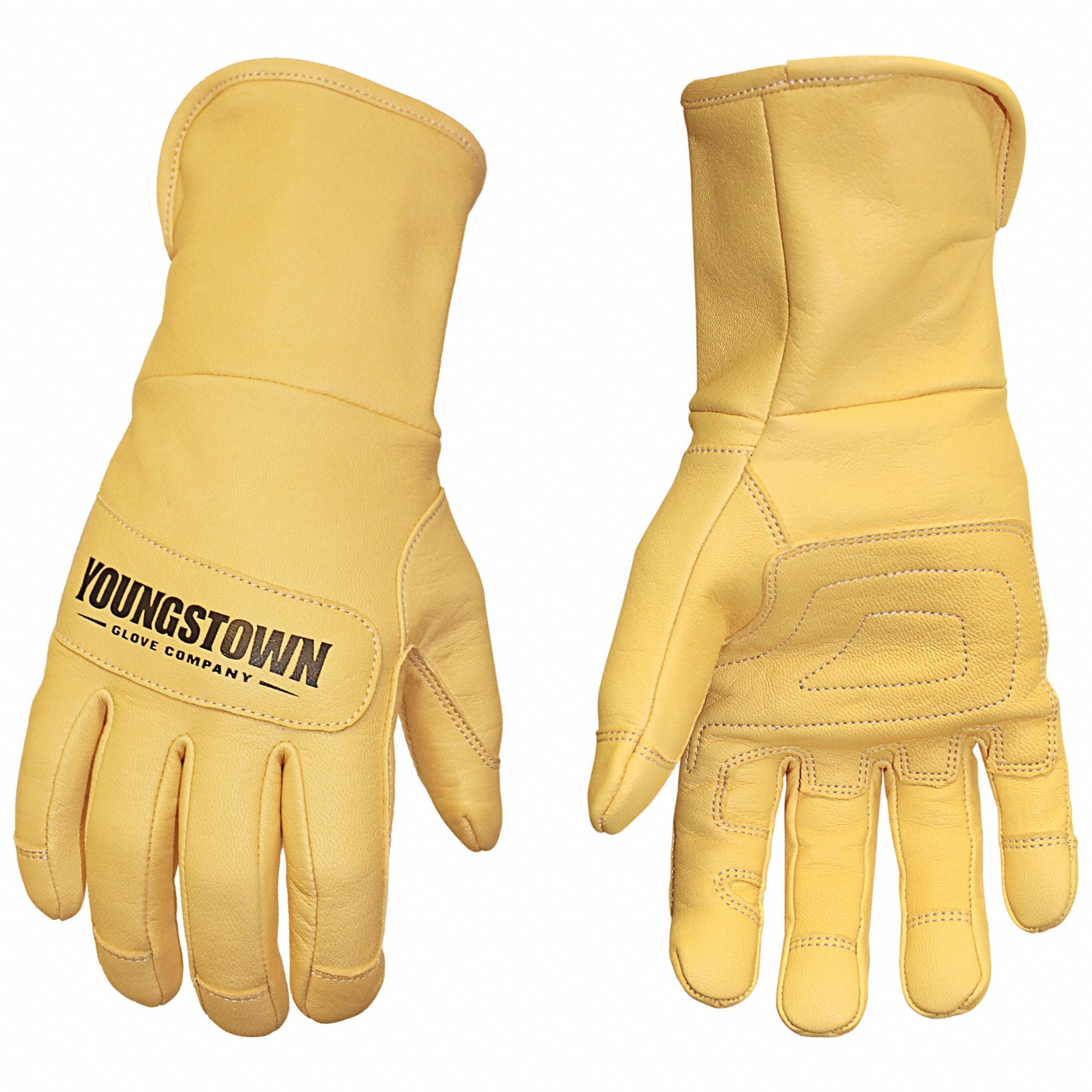 Leather 3D Pattern Gloves Tan M PR