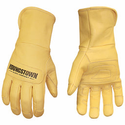 Leather 3D Pattern Gloves Tan S PR
