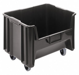 G2979 Mobile Bin Black Polyethylene 12 7/16 in