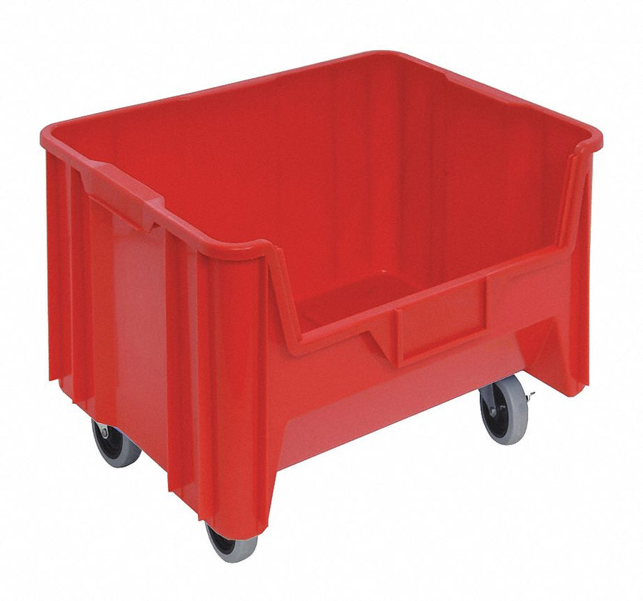 G2979 Mobile Bin Red Polyethylene 12 7/16 in