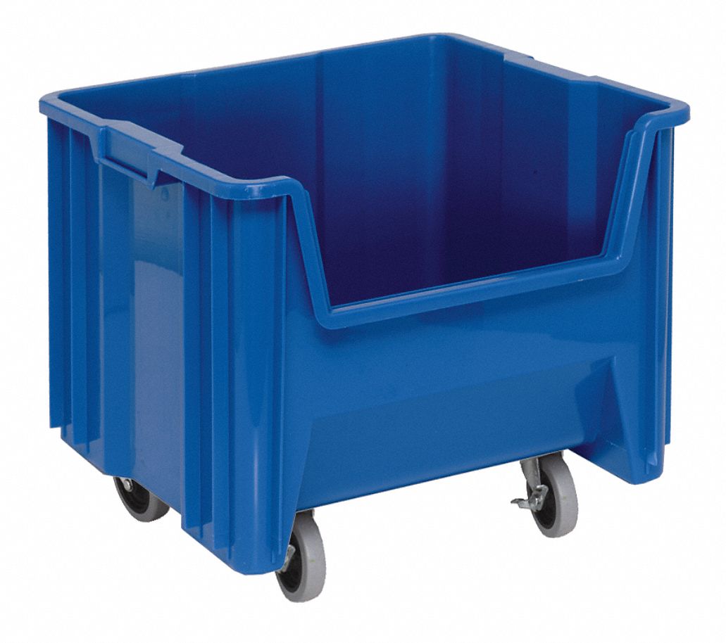 G2981 Mobile Bin Blue Polyethylene 12 1/2 in