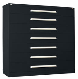 ModDrwrCab 59 x60 x28 Black 7Drwr