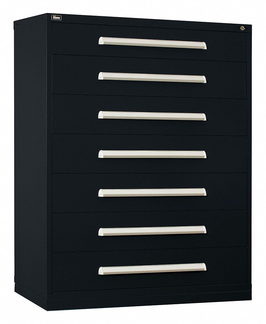 ModDrwrCab 59 x45 x28 Black 7Drwr