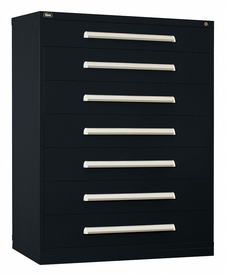 ModDrwrCab 59 x45 x28 Black 7Drwr