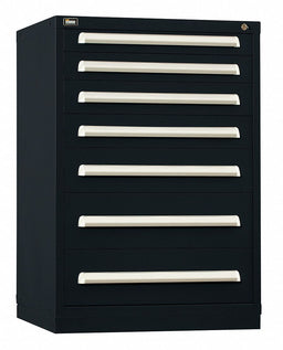 ModDrwrCab 44 x30 x28 Black 7Drwr