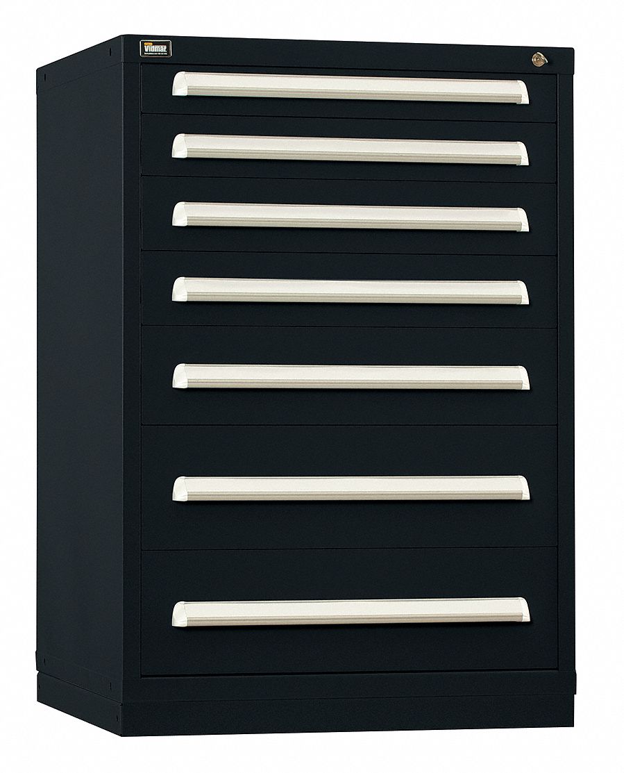 ModDrwrCab 44 x30 x28 Black 7Drwr