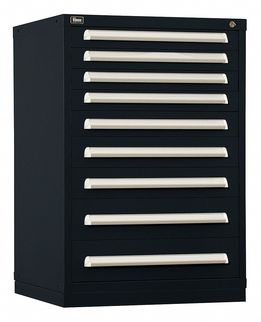ModDrwrCab 44 x30 x28 Black 9Drwr