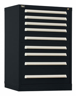 ModDrwrCab 44 x30 x28 Black 9Drwr