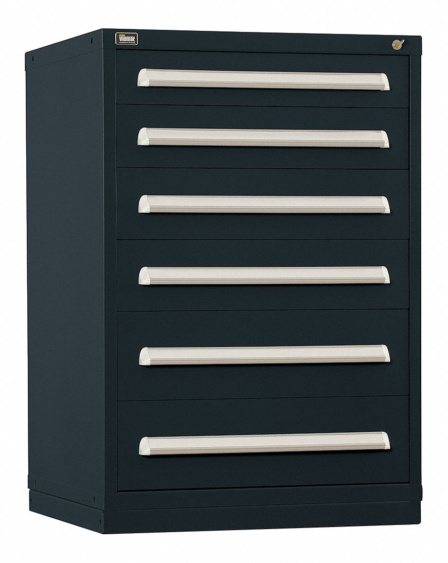 ModDrwrCab 44 x30 x28 Black 6Drwr