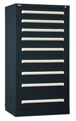 ModDrwrCab 59 x30 x28 Black 9Drwr