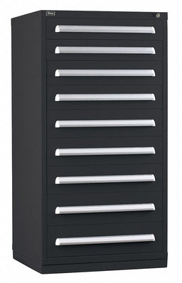 ModDrwrCab 59 x30 x28 Black 9Drwr