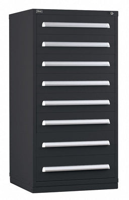 ModDrwrCab 59 x30 x28 Black 8Drwr