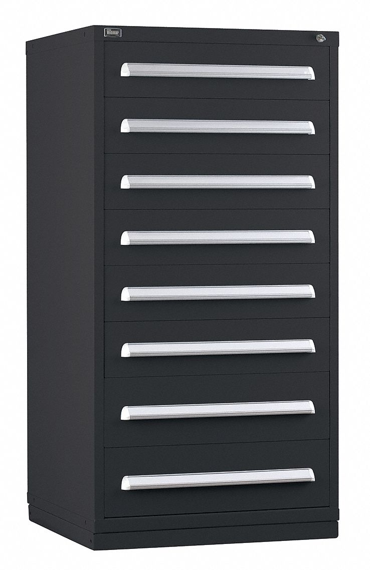 ModDrwrCab 59 x30 x28 Black 8Drwr