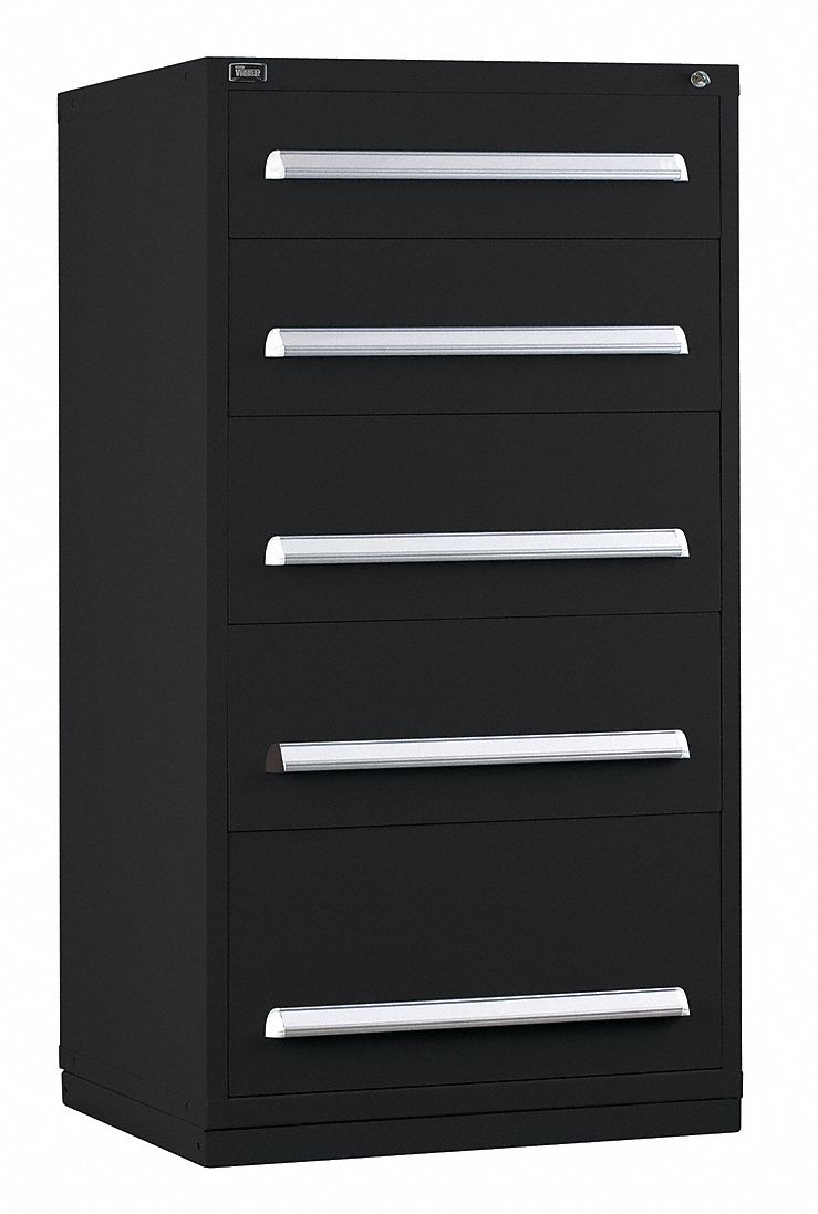 ModDrwrCab 59 x30 x28 Black 5Drwr