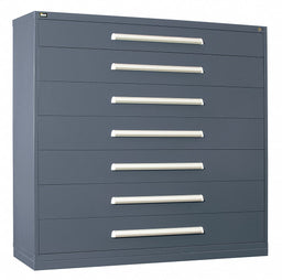 ModDrwrCab 59 x60 x28 Light Gray 7Drwr