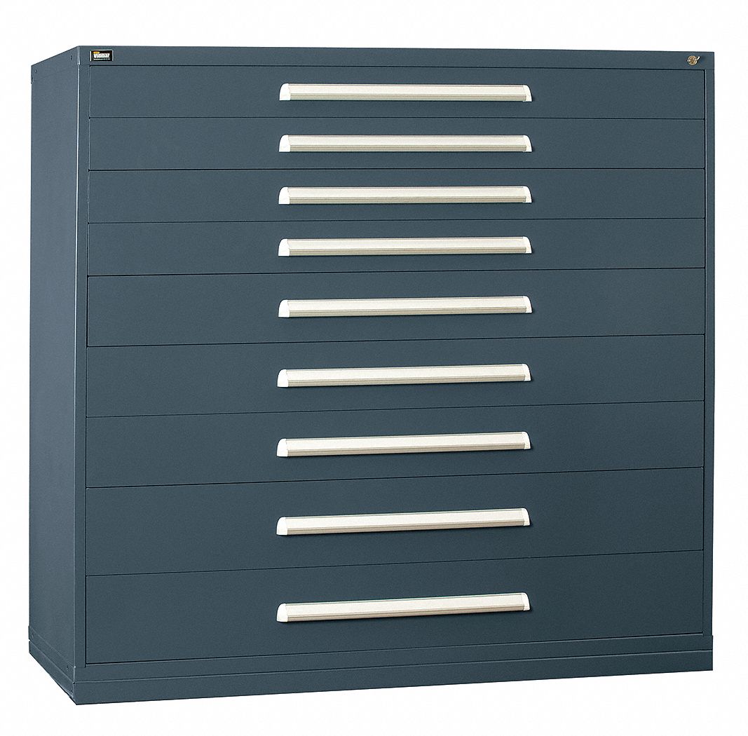 ModDrwrCab 59 x60 x28 Light Gray 9Drwr