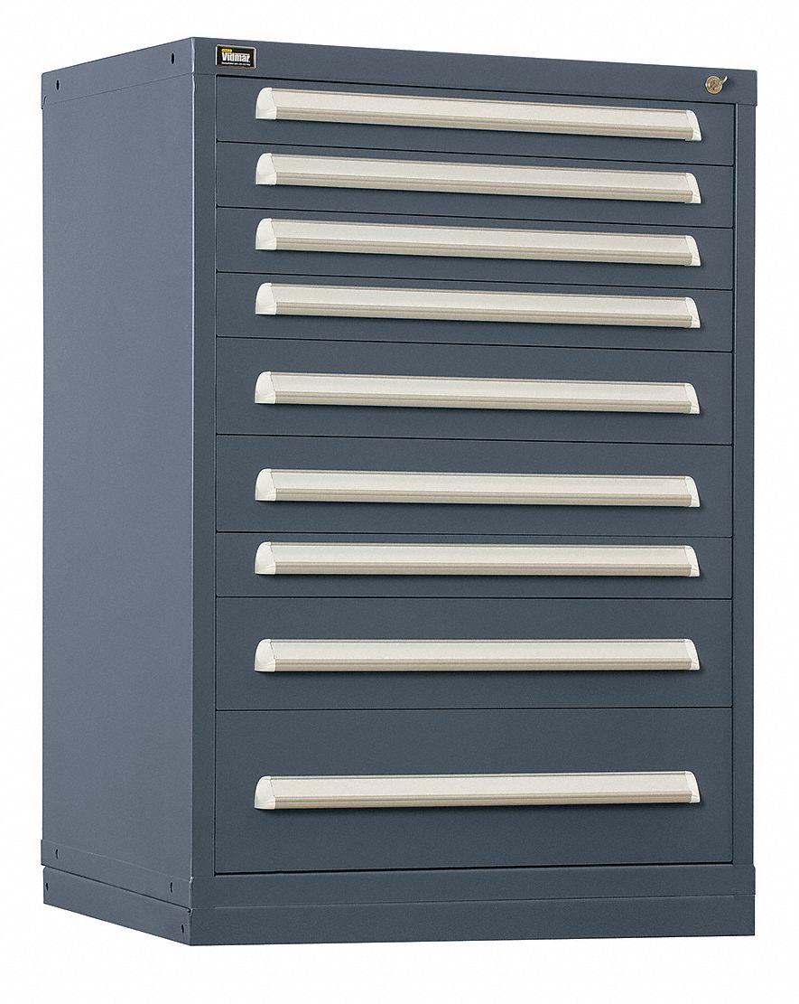 ModDrwrCab 44 x30 x28 Light Gray 9Drwr
