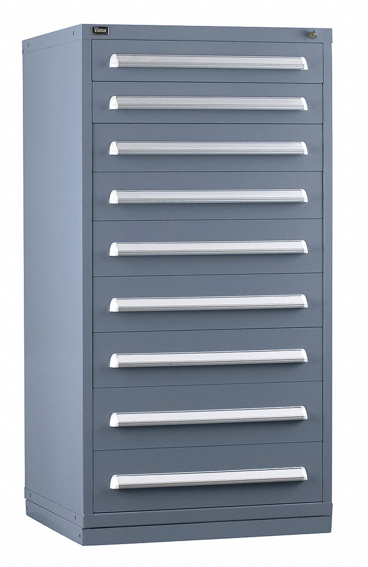 ModDrwrCab 59 x30 x28 Light Gray 9Drwr