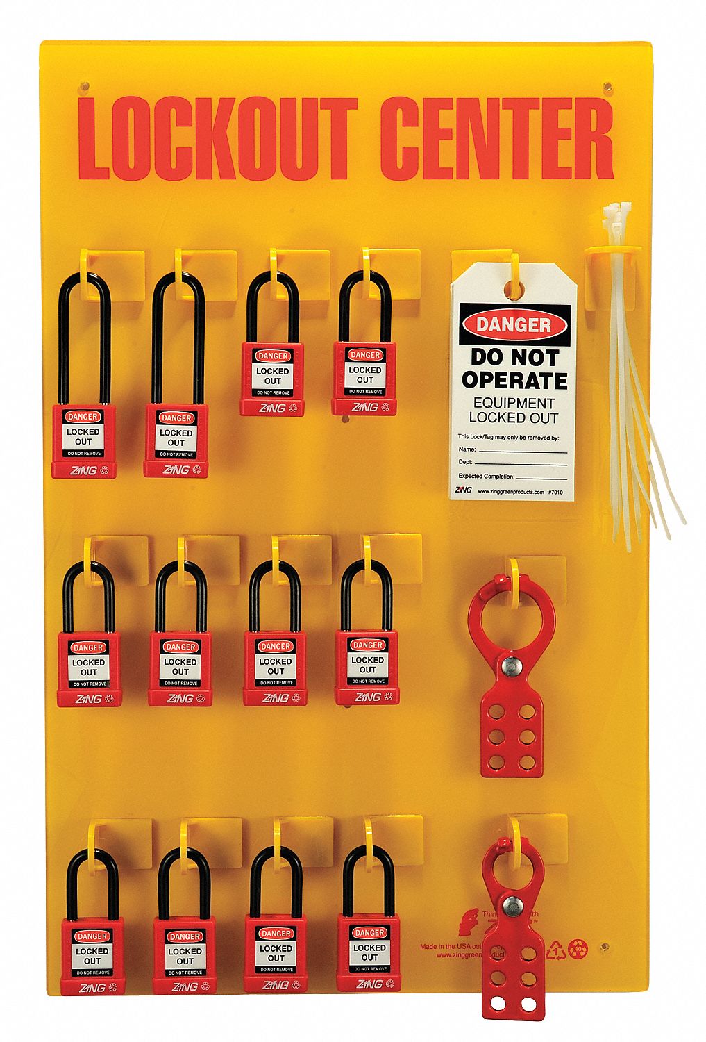 Lockout Station Filled 12 Padlocks