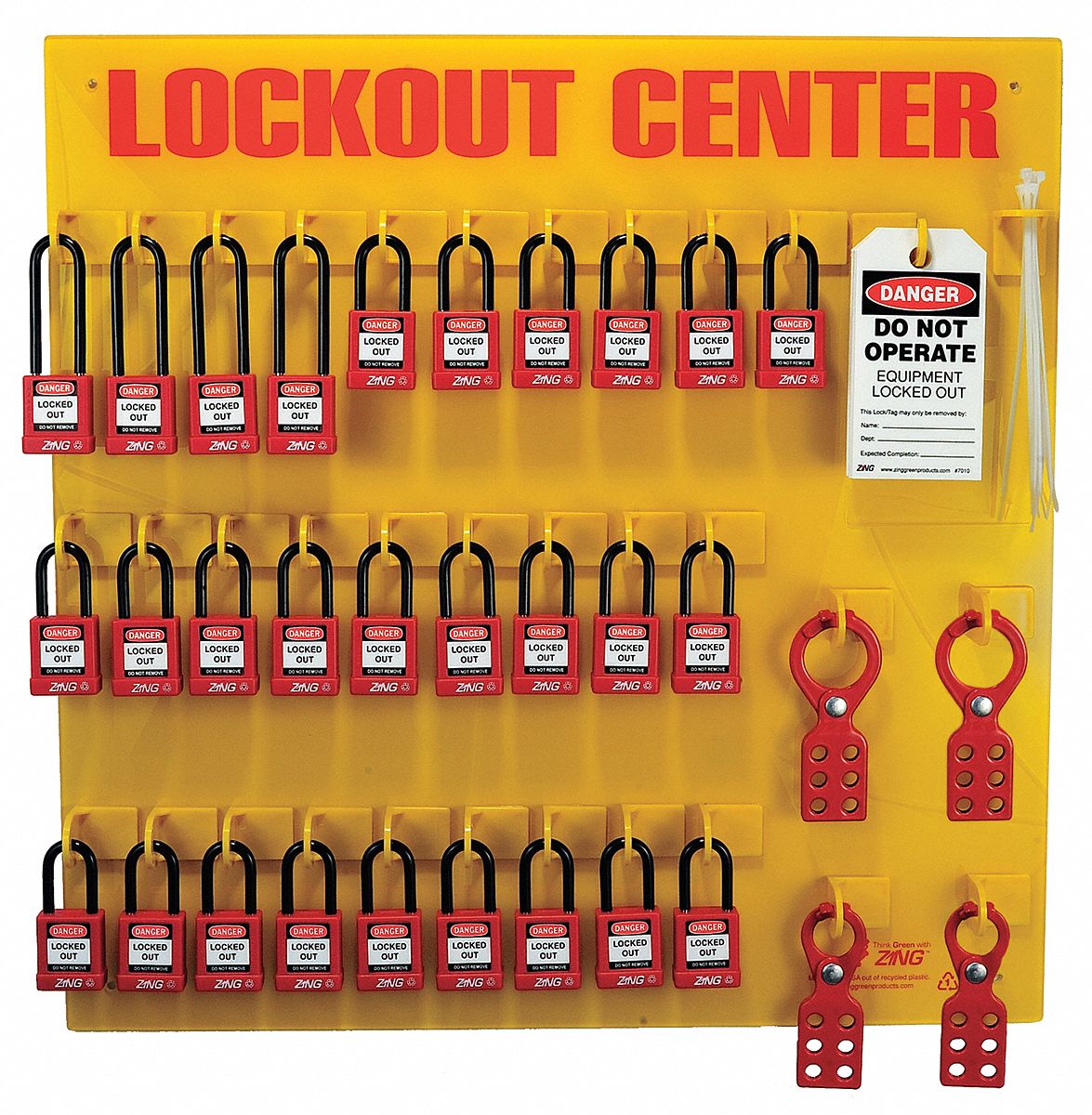 Lockout Station Filled 28 Padlocks