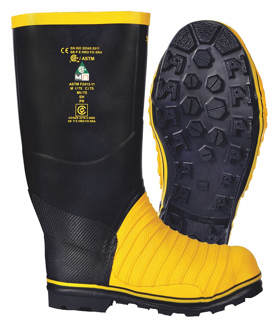 E4402 Rubber Boot Unisex 7 Knee Black PR