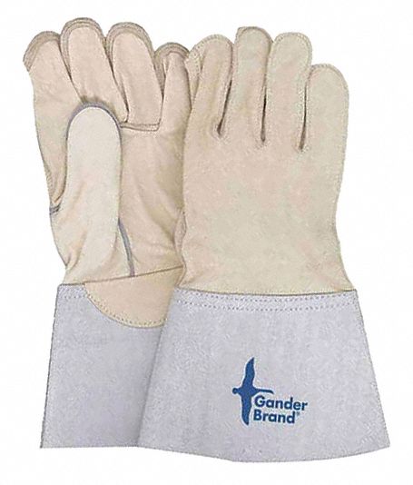 Leather Gloves Gauntlet Cuff S
