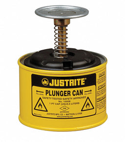 Plunger Can 1 pt. Steel Yellow