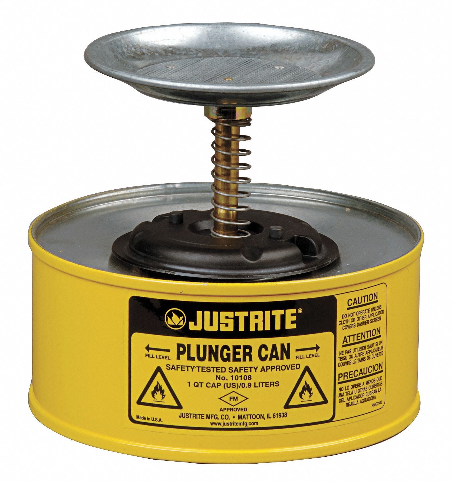 K8557 Plunger Can 1 qt. Steel Yellow