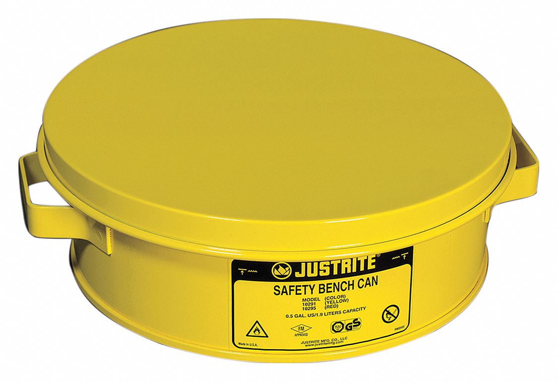 Bench Can 2 Qt. Steel Yellow