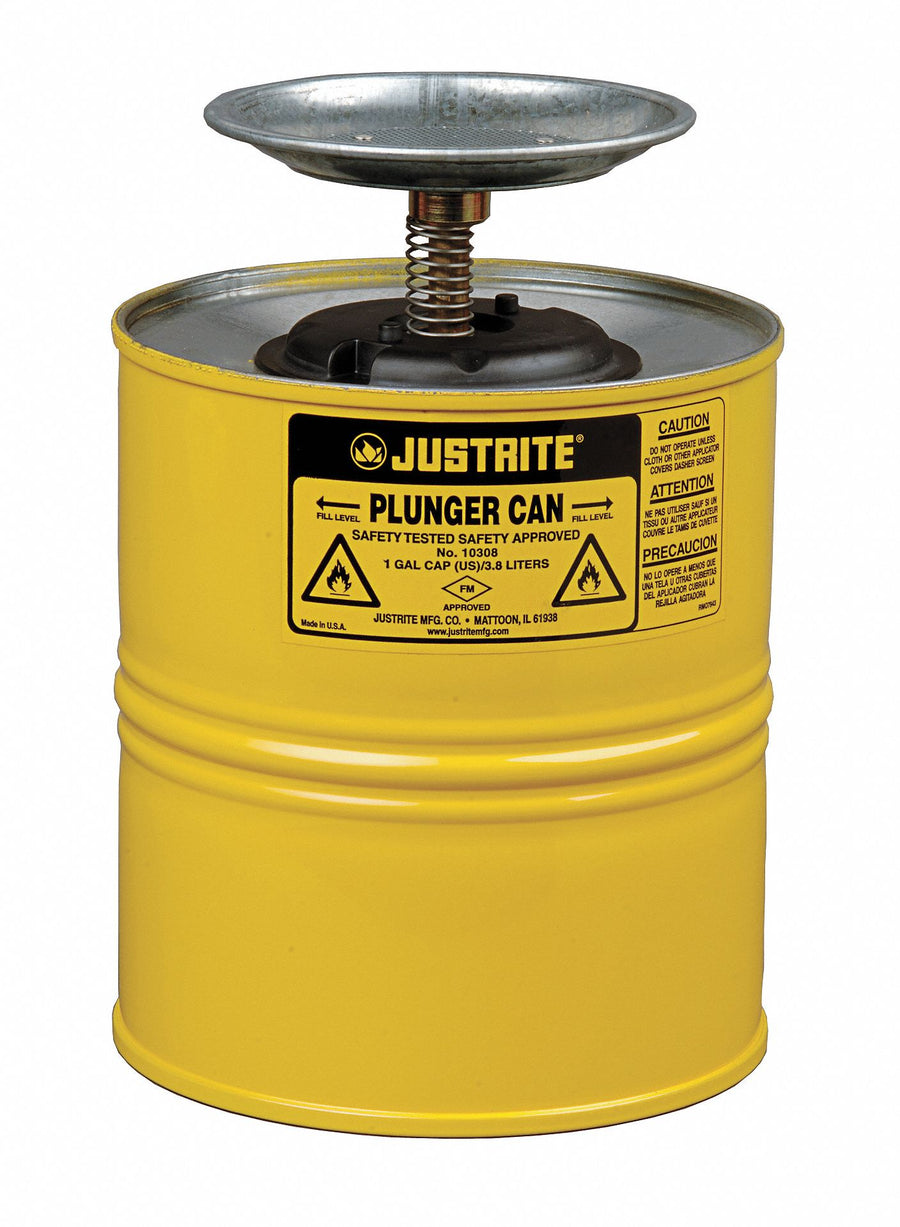 K8559 Plunger Can 1 gal Steel Yellow