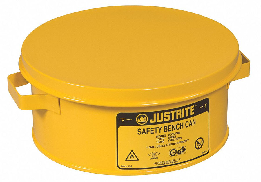 K8556 Bench Can 1 gal Steel Yellow