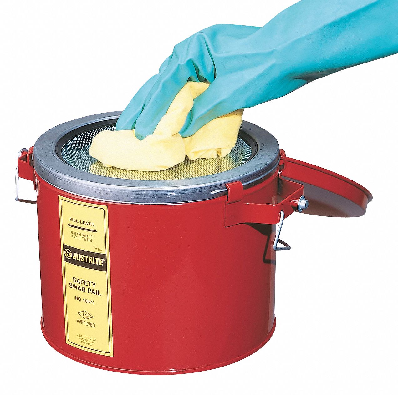 Swab Pail 6 Qt. Steel Red