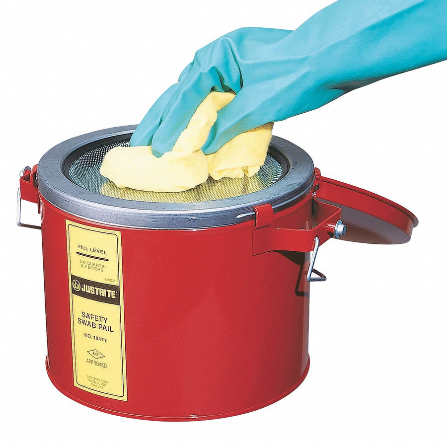 Swab Pail 6 Qt. Steel Red
