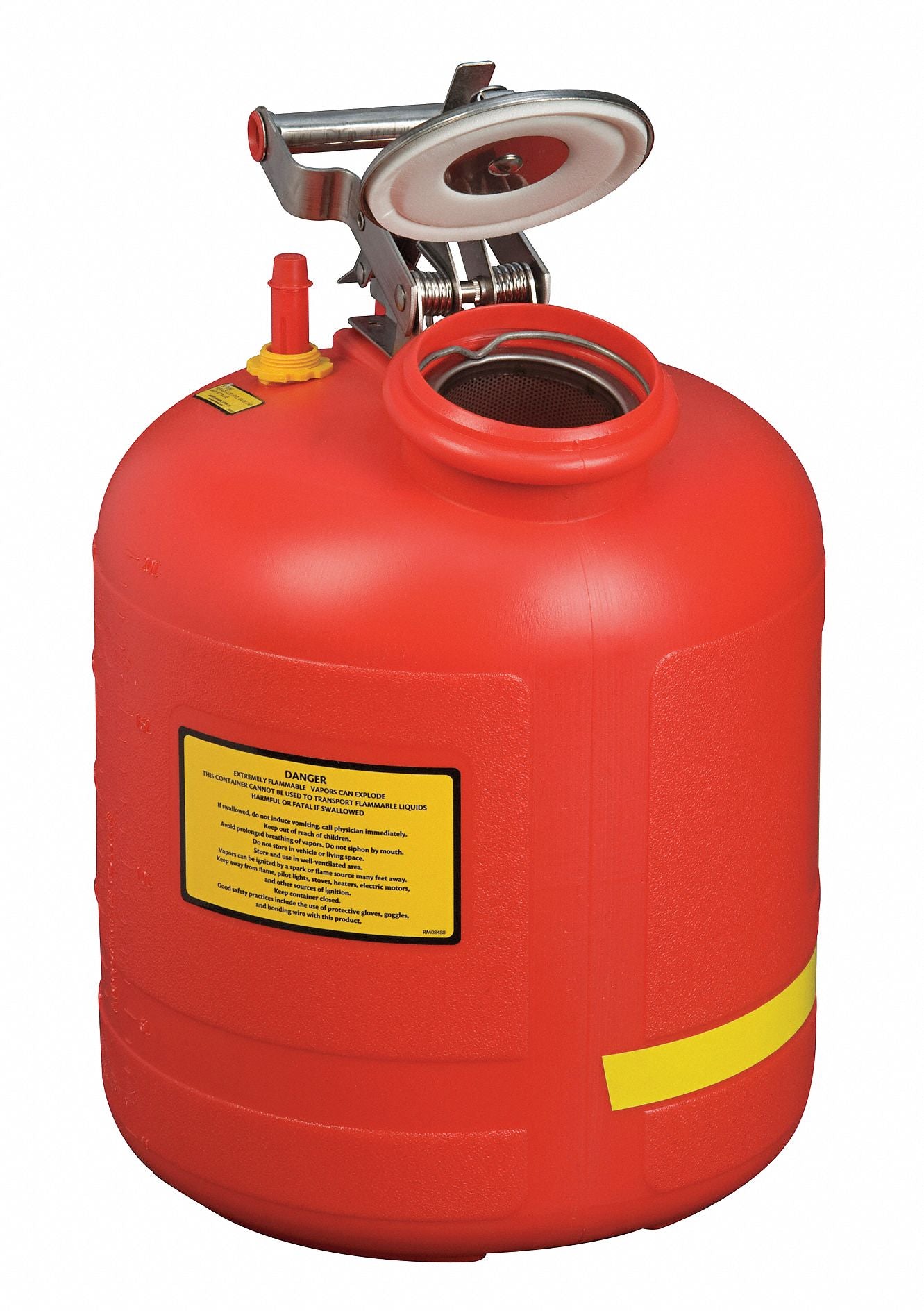 Disposal Can 5 gal Red Polyethylene