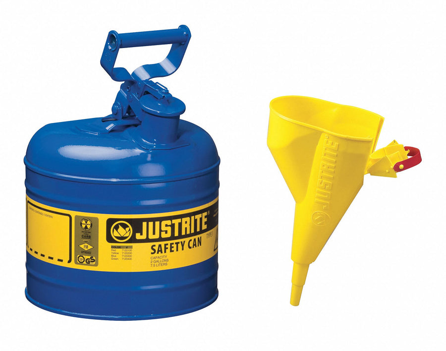 Type I Safety Can 2 gal Blue 13-3/4In H