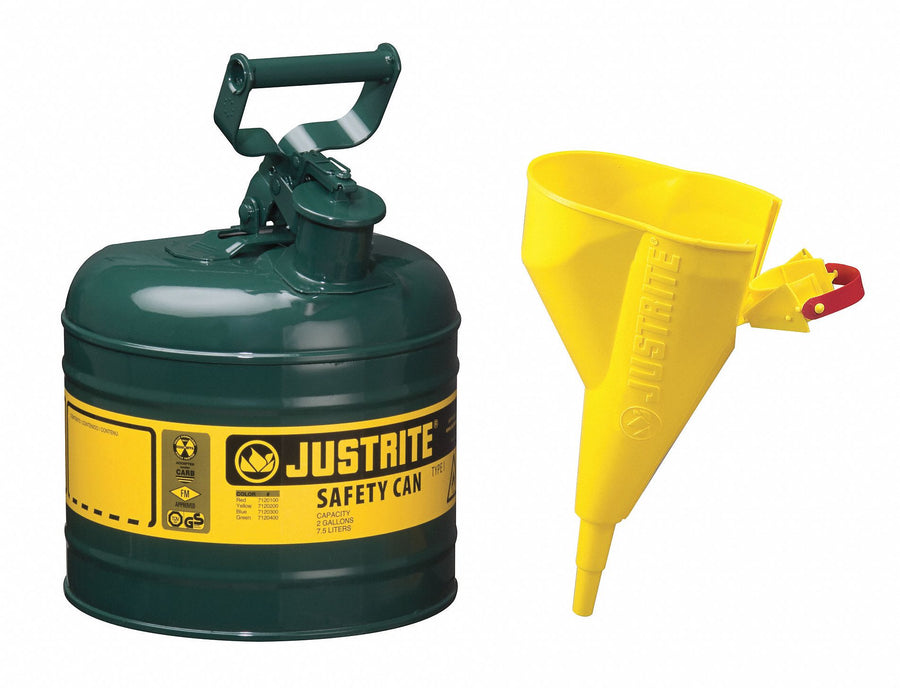Type I Safety Can 2 gal Green 13-3/4In H