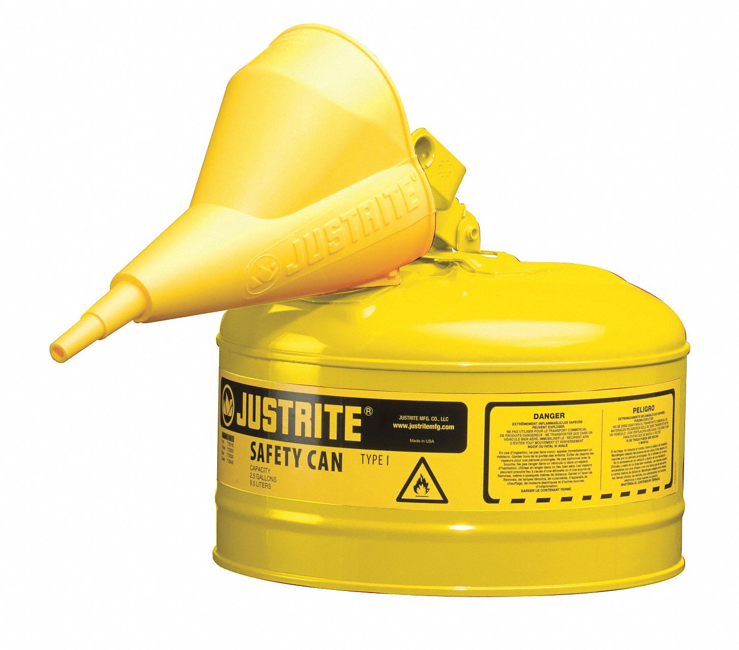 Type I Safety Can 2-1/2 gal Yellow